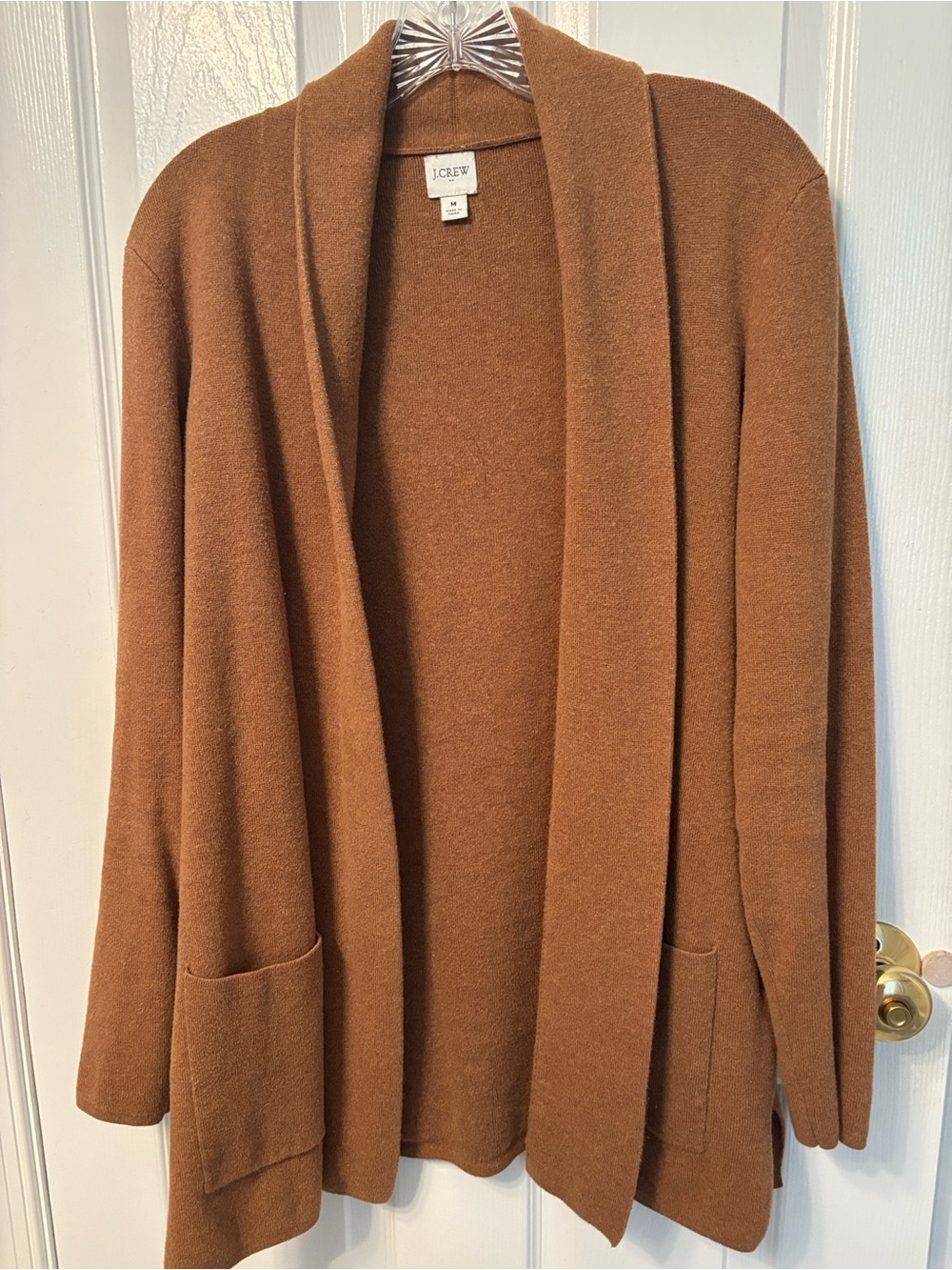 J. Crew Chelsea Sweater Jacket Blazer Open Front Cardigan Shawl Collar M
